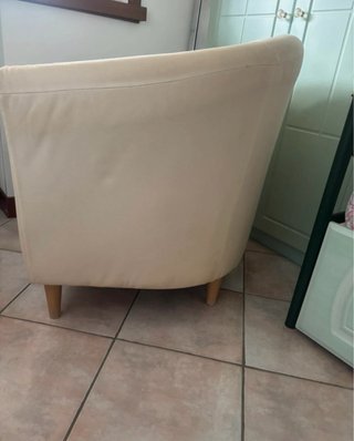 Poltrona Ikea tessuto panna