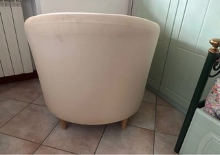 Poltrona Ikea tessuto panna
