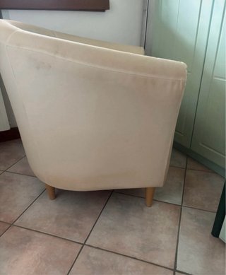 Poltrona Ikea tessuto panna