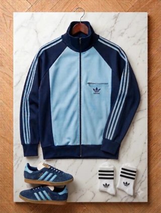 Chaqueta Adidas Retro Track Top Azul Vintage