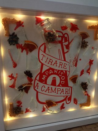 Quadro Decorativo Campari Vetro e Luce
