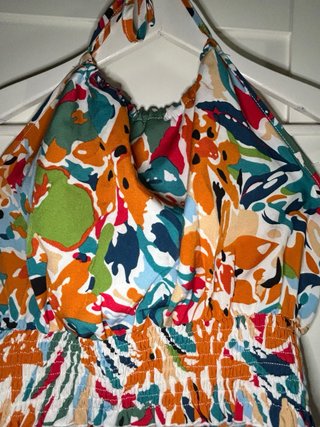 Top floral y shorts vaqueros