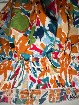 Top floral y shorts vaqueros