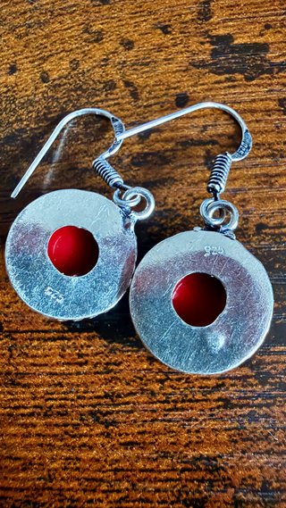 Conjunto Plata 925 y Coral Rojo