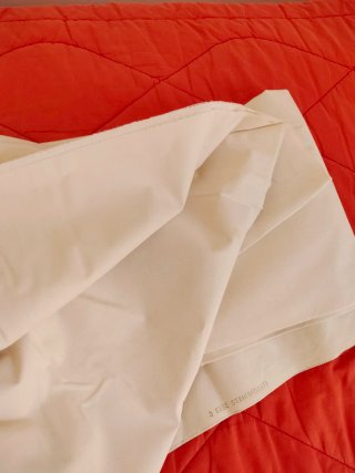 Stoffa cotone per lenzuolo matrimoniale beige