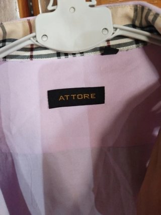 Camicia rosa con dettagli a quadri modello burberr