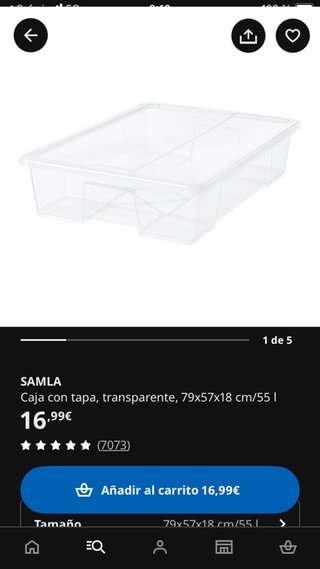 Caja de Almacenaje Samla Ikea