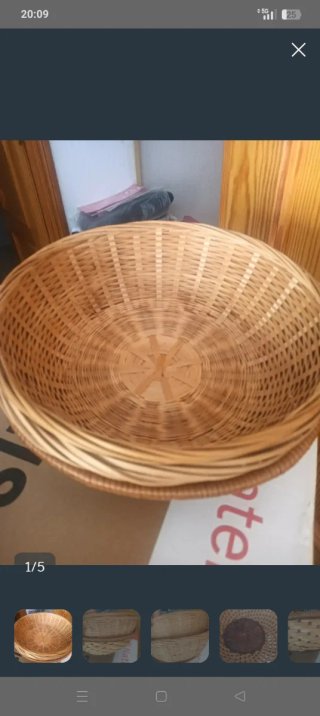 Cestas de mimbre apilables aprox 25 cm