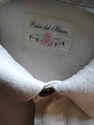 Polo Pedro del Hierro Blanco Talla XL