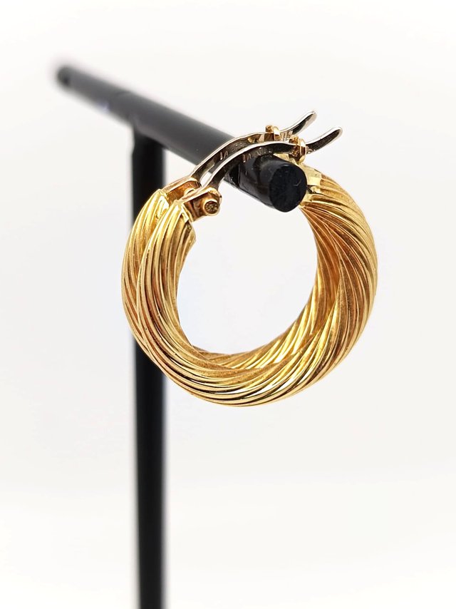 J- 0834 Pendientes aro oro 18K