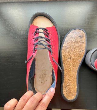 Sandalias de piel rojas cordones súper cómodas