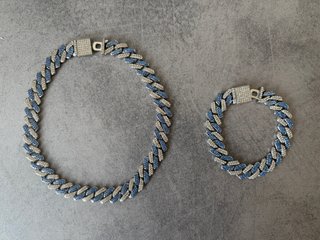 Set collana e bracciale a catena cubana