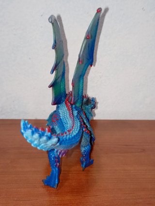Drago Blu Giocattolo tipo Schleich, cm 12 circa