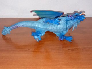 Drago Blu Giocattolo tipo Schleich, cm 12 circa