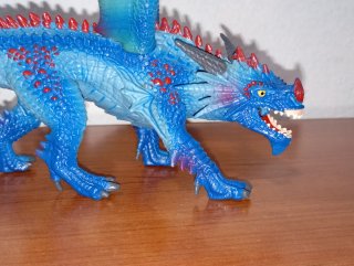 Drago Blu Giocattolo tipo Schleich, cm 12 circa