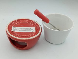 Piccola fonduta ceramica per 1 persona