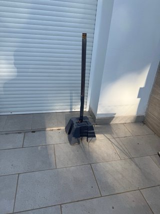 Sombrilla de jardín beige y marrón