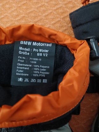 Guantes Moto BMW Motorrad Negro y Gris