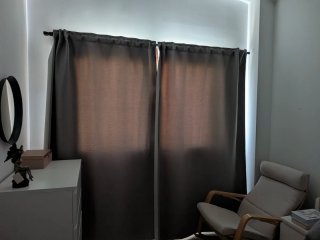 Cortinas grises o azules opacas y transparentes