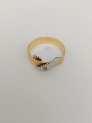 J-0838 Anillo Oro 18K Combinado