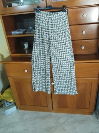 Pantaloni palazzo fantasia geometrica