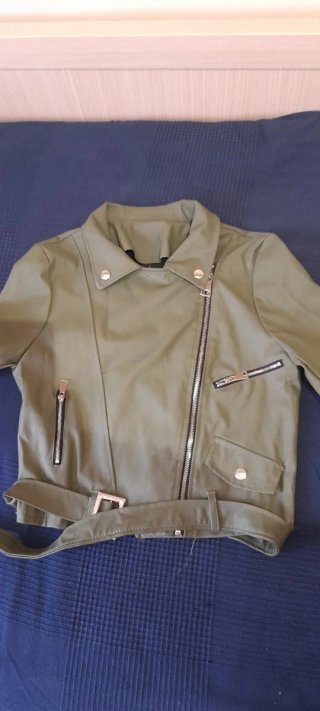 Chaqueta cuero verde Talla S