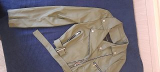 Chaqueta cuero verde Talla S