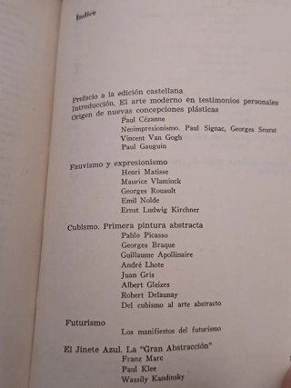 Documentos para la comprensión de la pintura moder