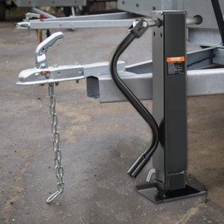 Gato de Remolque, Gato de Lengüeta de Remolque Soldable con Capacidad de Carga de 12000 lb, Soporte de Gato de Remolque con Mango para levantar Remolque de RV, Remolque de Caballo, Remolque Utilit...