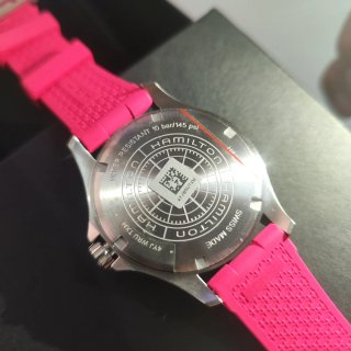 Reloj Hamilton Nuevo Negro y Rosa