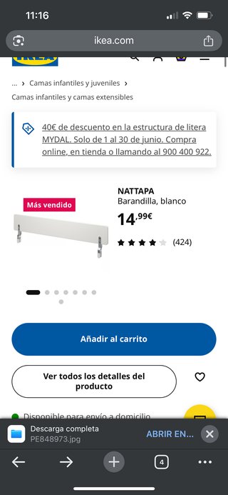 Barandilla IKEA Nattapa Blanca