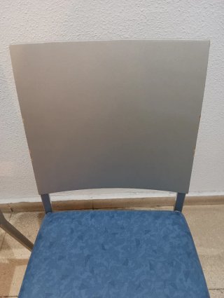 2 Sillas Aluminio Azul y Gris, 10€