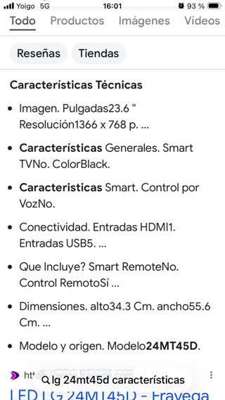 TV LG 24 Modelo 24MT45D