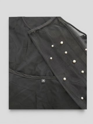 Vestido Gasa Perlas. Talla S (36)