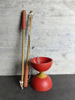 Diábolo Vintage Rojo Madera