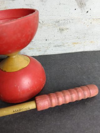 Diábolo Vintage Rojo Madera