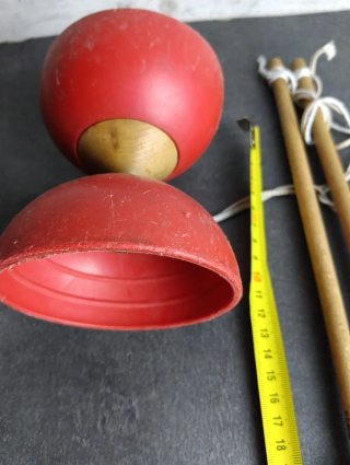 Diábolo Vintage Rojo Madera