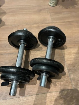 Mancuernas ajustables con discos