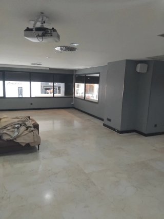 Parquet de madera y pinturas