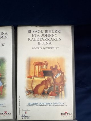 4 Cintas VHS Cuentos Infantiles Euskera