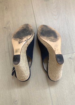 Alpargatas Massimo Dutti azul marino, talla 36
