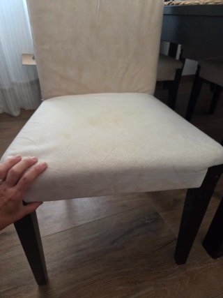 Pack 6 sillas comedor con fundas color burdeos
