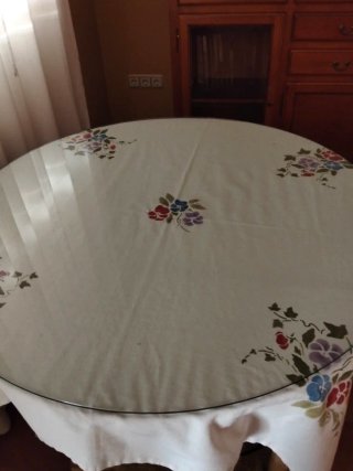 Cristal de mesa redondo 90 cm