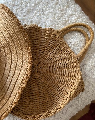 Conjunto bolso y sombrero Lefties yute