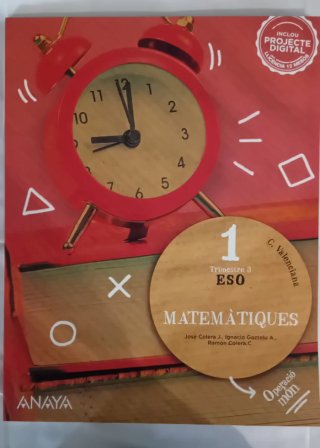 Libro del 3° trimestre de matemàtiques de 1° ESO