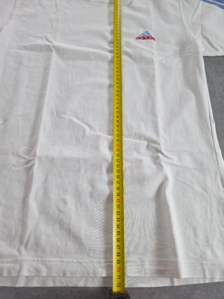 T-shirt Adidas Vintage Bianca Blu Rossa S