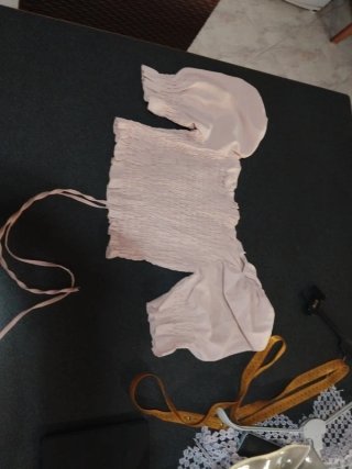 Maglietta smanicata con rouches