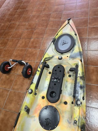 Kayak con carrito y accesorios