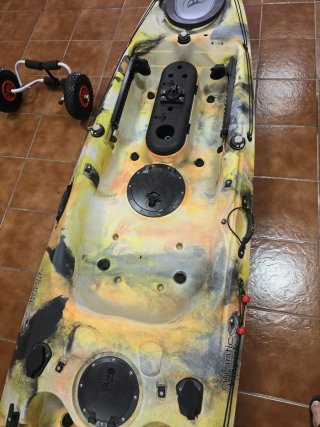 Kayak con carrito y accesorios