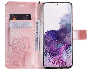 Funda Samsung S21 Plus Rosa Árbol Mariposas gato